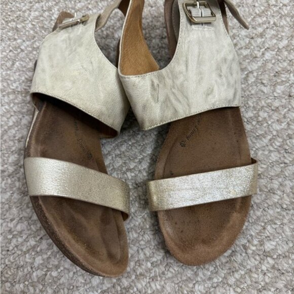 Sofft Wedge Sandals Size 10 Strappy Leather Comfort Shoes brown - Picture 3 of 12
